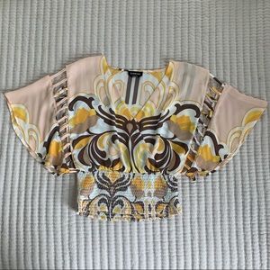 Bebe print wrap top